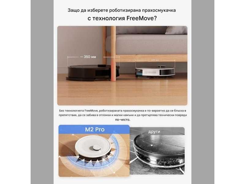 Робот Прахосмукачка с Автоматична Станция Lefant M2 Pro, 6000Pa