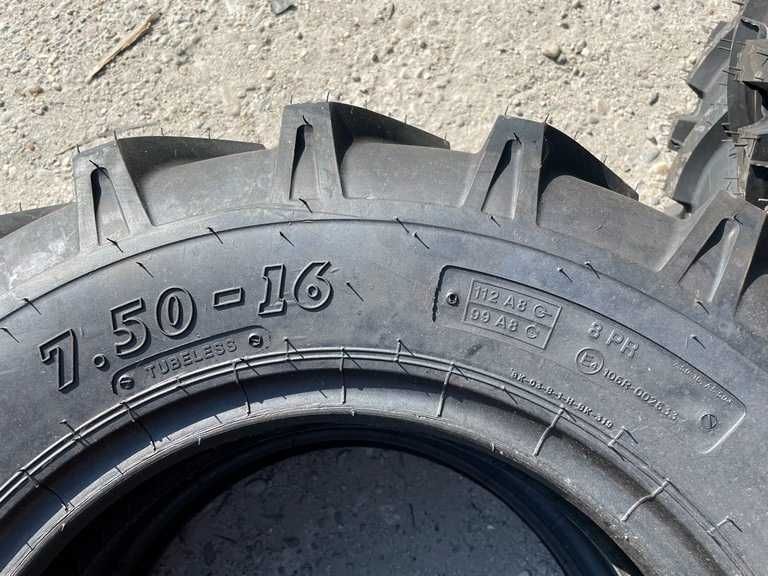 Cauciucuri noi 7.50-16 cu 8 pliuri de tractiune marca BKT pt tractor
