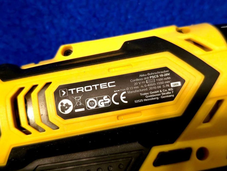Mașină de Găurit și Înșurubat - Trotec PSCS 10-20V