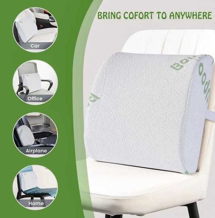 Анатомична възглавница Mercado Trade, С бамбукови нишки, Мемори пяна