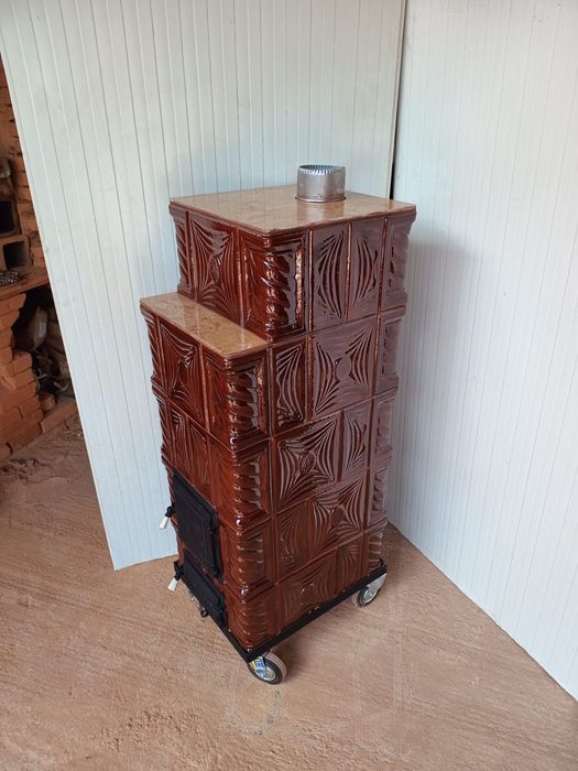 Soba de teracota maro dreapta 46x56x140 cm