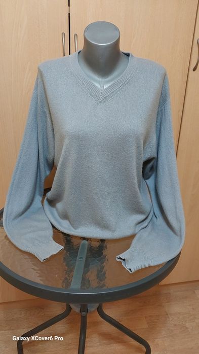 Мъжки пуловер 100% Pashmina." HANDMADE DRYCLEAN ONLY". Размер L