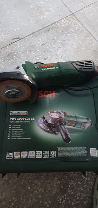 Flex Bosch PWS 1000-125 CE 1010W, 125 mm + valiză – aproape nefolosit
