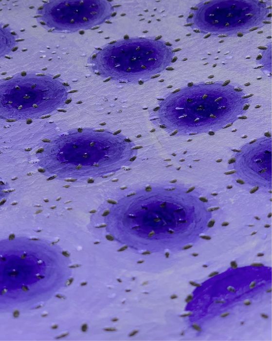 Ръчно рисувана дамска кожена чанта