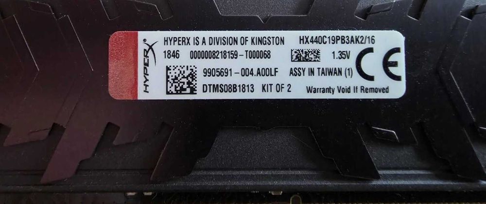 памет RAM Kingston HyperX 16Gb (2x 8Gb) DDR4 4000 CL19 1.35V, Samsung B-Die