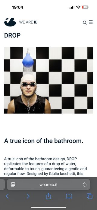 Дизайнерска душ глава DROP – Giulio Iacchetti | Нова