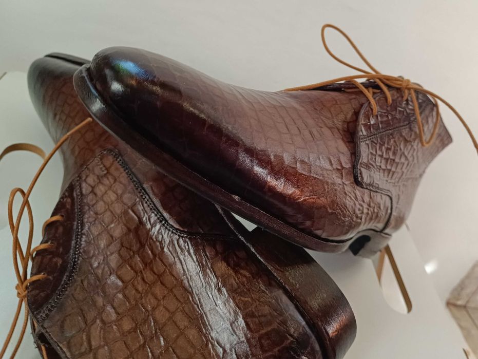 Ghete de lux 45 44.5 43 lucrate manual GREVE NOI piele naturala premiu