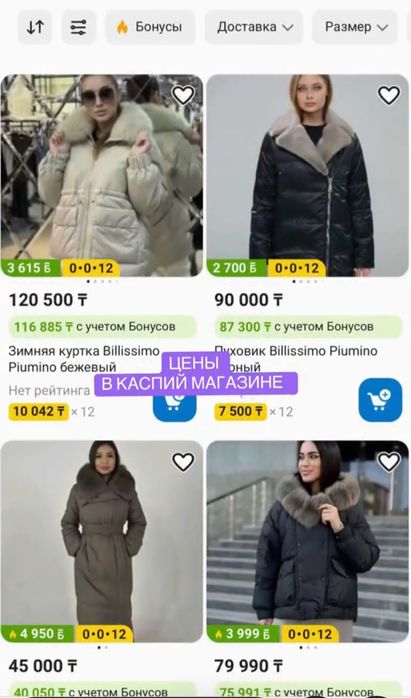 Пуховик BelissimoPurimino.