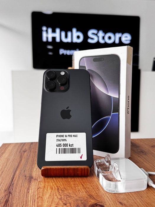 iPhone 16 Pro Max•256GB/100%Black Айфон 16 Про Макс•256гб/100%черный