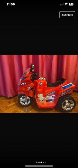 Moticicleta electrica Electri Ride Rosu 3+,state buna