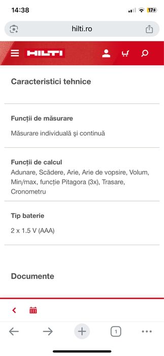 Telemetru hilti cu laser