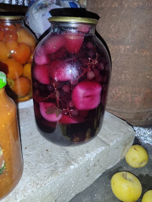 Продам компот виноград яблоко домашний