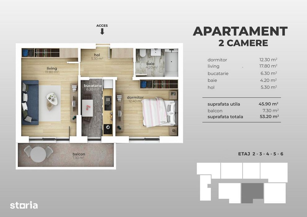 Apartament decomandat in bloc nou - 2 camere, Brancoveanu, Grand Arena