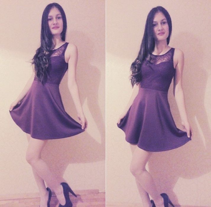 Рокля с ефектен гол гръб