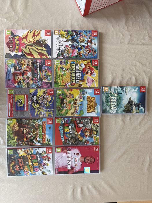 Nintendo switch + 11 игри + калъф за пренасяне + джойстик