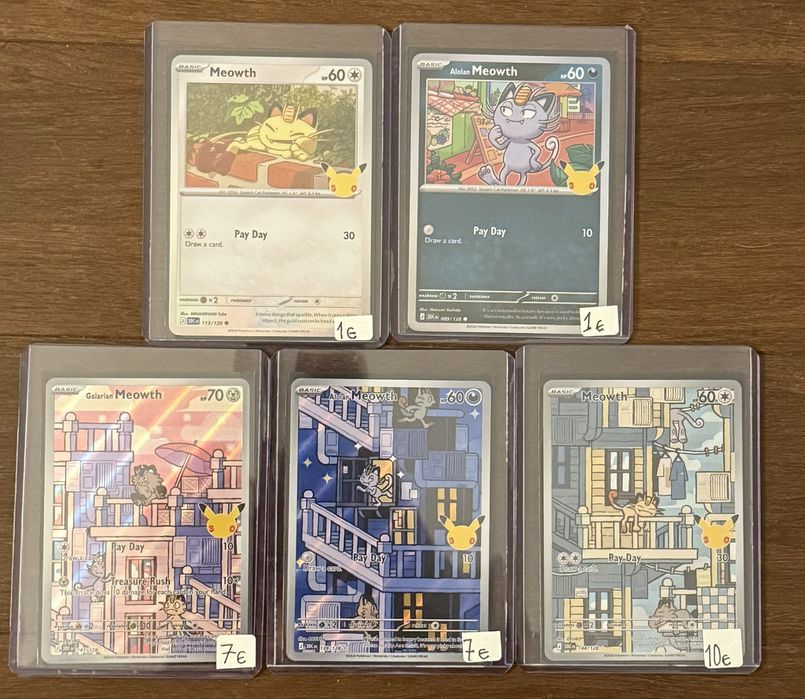 Meowth collection  Pokemon 30th anniversary TCG