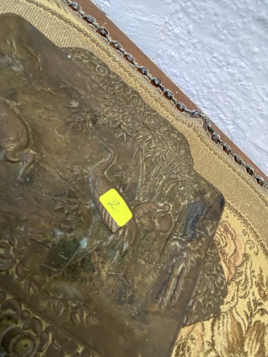 Стара френска отливка птици поднос