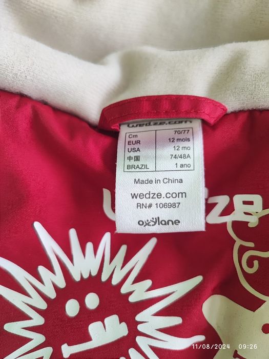 Combinezon zăpadă Wedge mărimea 12 luni