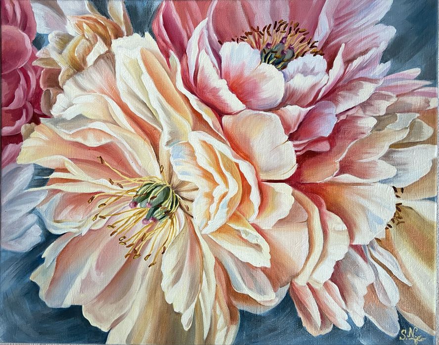 Картина маслом цветы