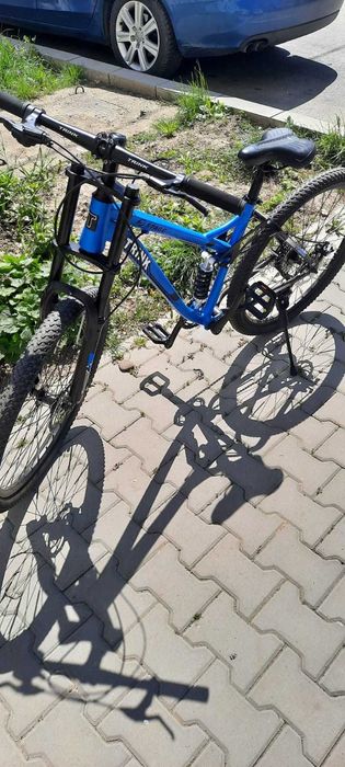 Vând bicicletă MTB frana pe disc full suspension, Trink B216-blue 26''