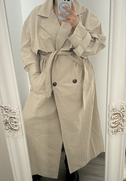 Trench lung mărime standard, nou-nouț, nepurtat