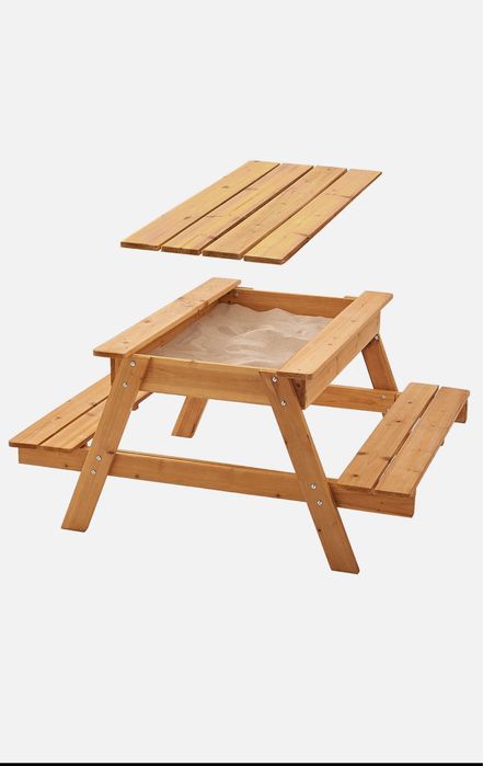 Детска масичка с пейка и пясъчник