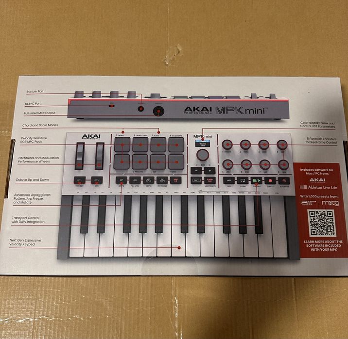 Claviatura Midi Akai Mpk Mini MK4 Gray Nou Sigilat