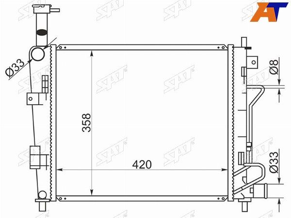 Радиатор Kia Picanto