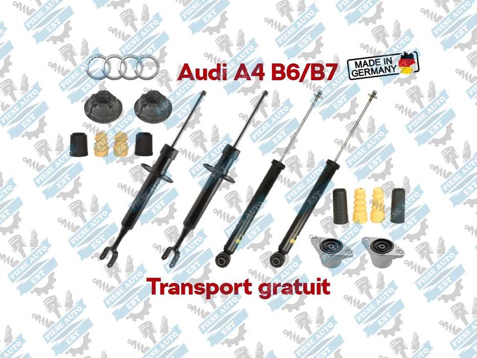 Set amortizoare cu flanse si protectii Audi A4 B6 / B7