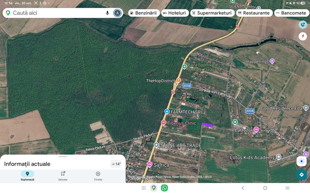 Teren Intravilan Săftica – Balotești (Lângă Baza Dinamo), Loturi Rezidențiale între 534 mp și 739 mp