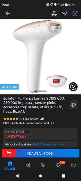 Epilator IPL Philips Lumea SC1997/00