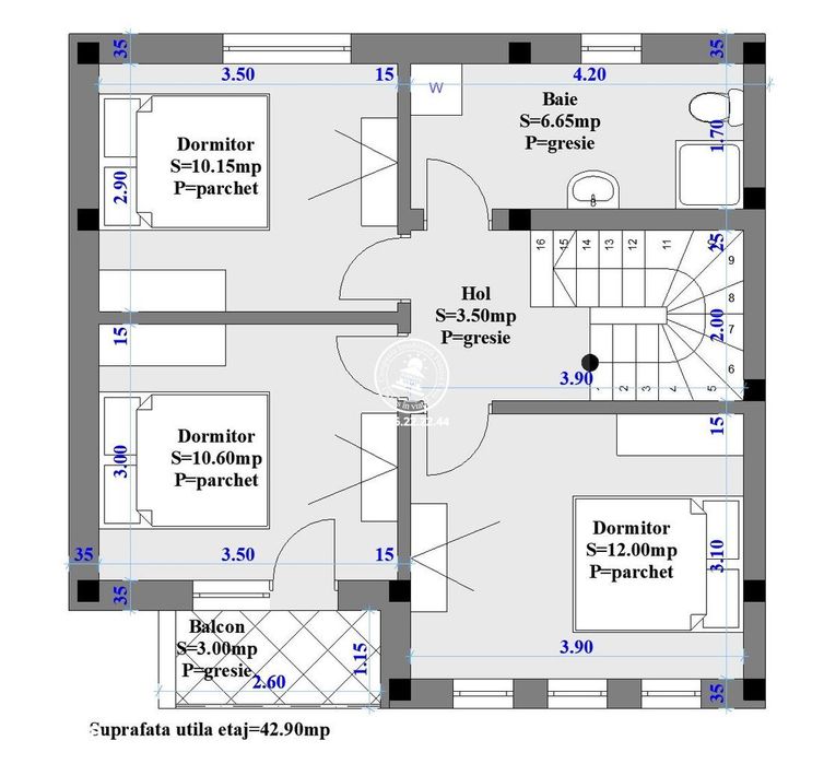 Case insiruite , 4 camere , P+1E - central in Valea Lupului