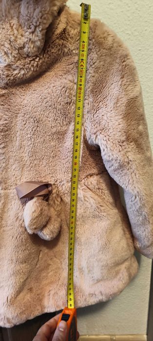 Palton/ Blăniță groasa ,cu gluga, pentru fetițe între 2-4 ani