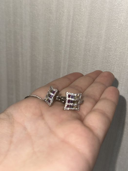 Сережки серебро 925