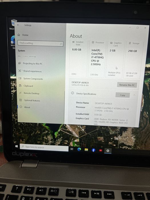 Laptop Toshiba Sayellite P50