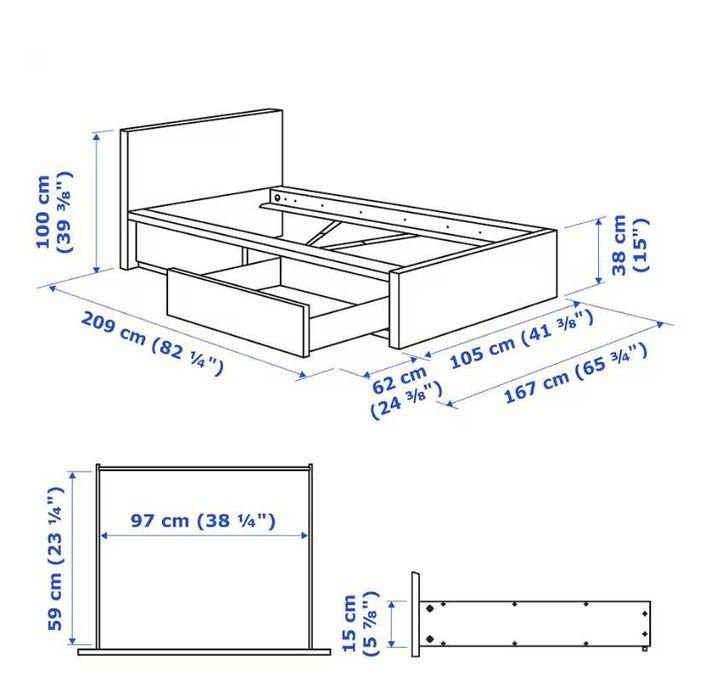 Pat IKEA MALM 90 cm alb