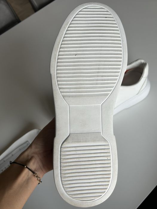 Бели кецове естествена кожа -Andrews 29см стелка