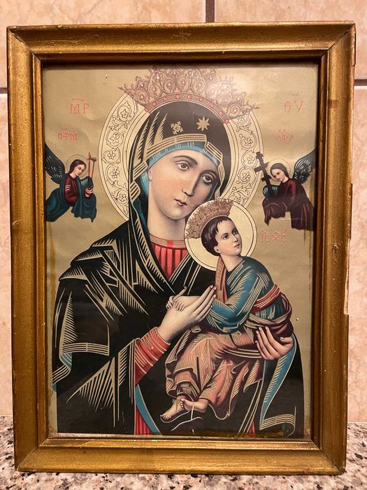 icoana veche deosebita dimensiuni latime 22 cm inaltime 29 cm icona