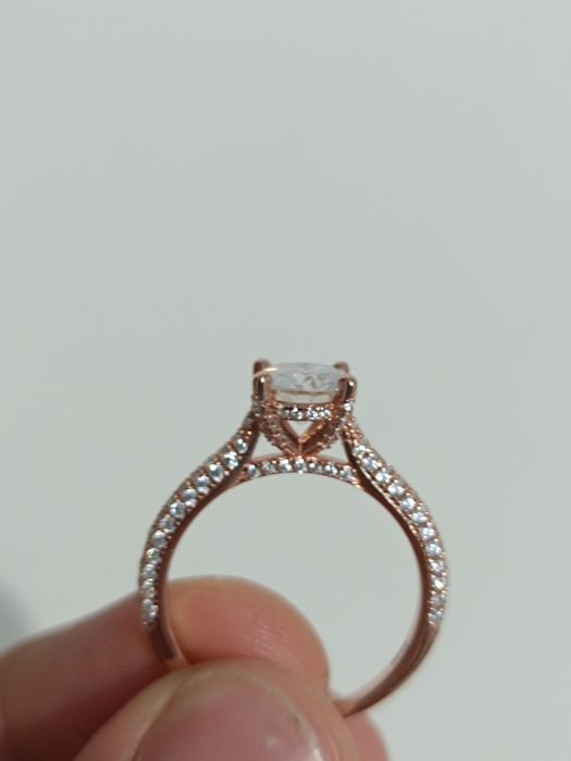 Inel de dama din argint placat cu aur