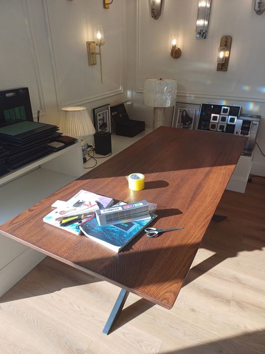 Стол в стиле лофт массив дерева