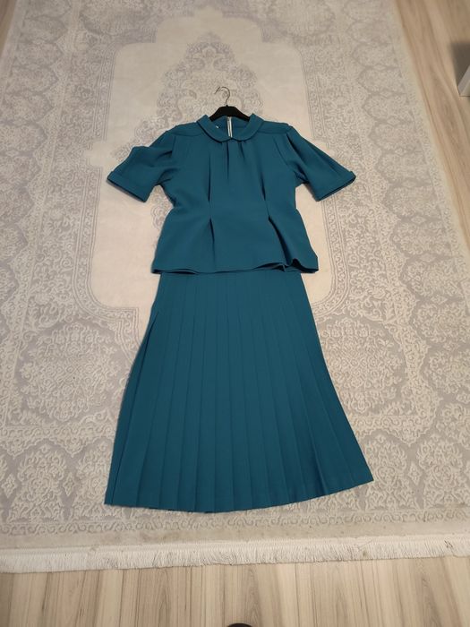 Costum vintage albastru petrol