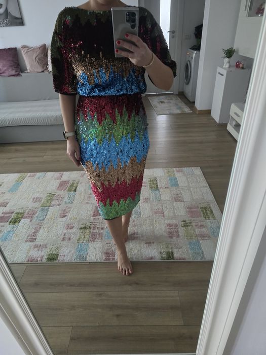 ROCHIE ASOS eleganta, de gala,de nașa,cu paiete de cununie,cu paiete,p