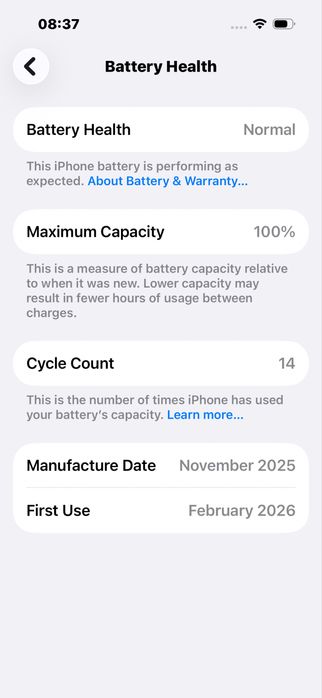 Iphone 16 100%,14 cicluri ca nou!