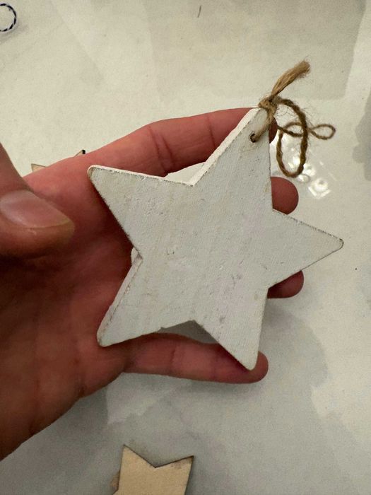 Set 5 stele lemn vechi Germania anii 70 80 pentru brad Craciun