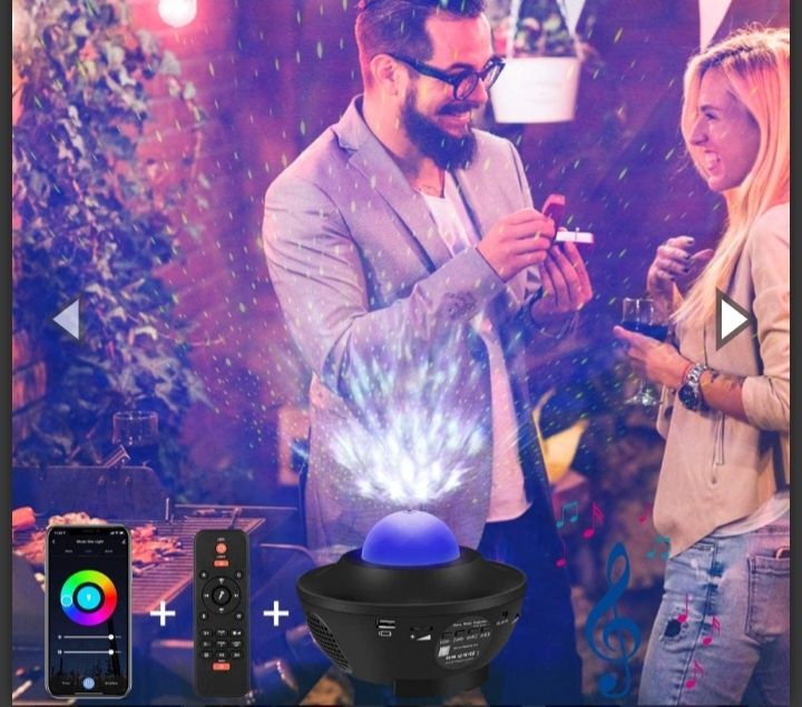 Въртящ блутут проектор с колонка