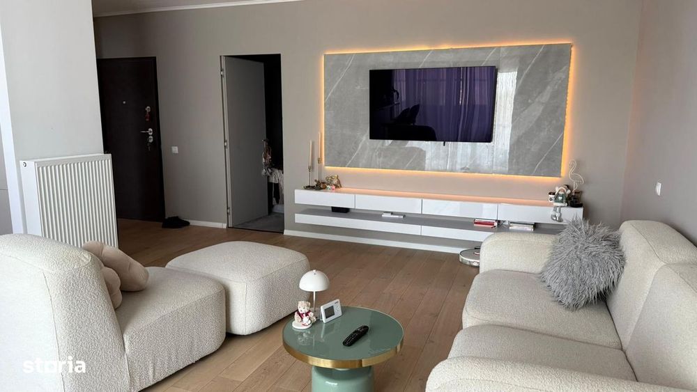 2 camere pe lac 77mp complet mobilat parcare subterana si boxa inclusa