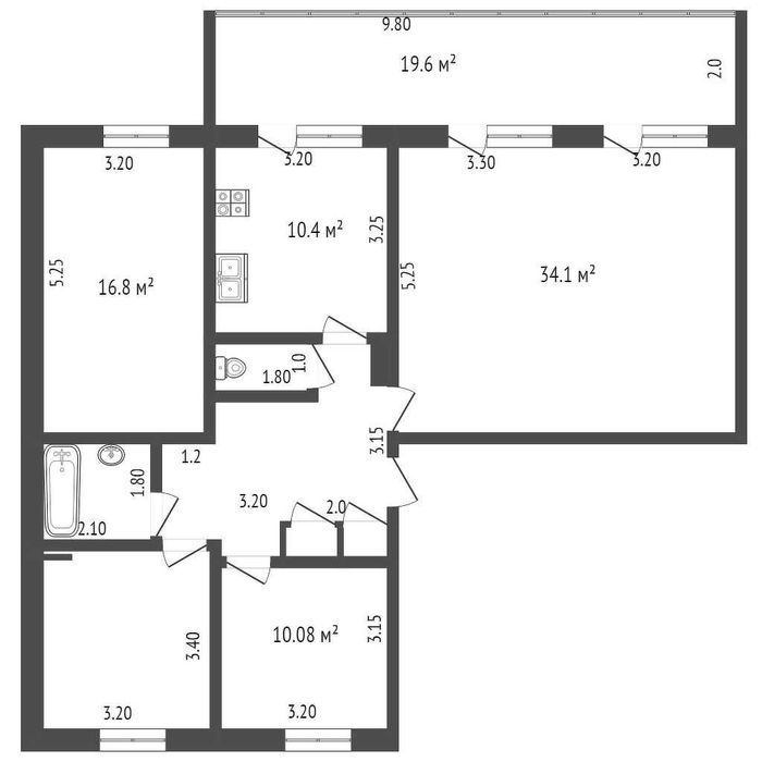 Yu  5 комнатная 120м2 квартира Сергели8 Корзинка