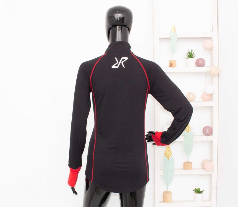 Revolution Race BambooSkin дамска блуза с цип термо бельо черна нова L