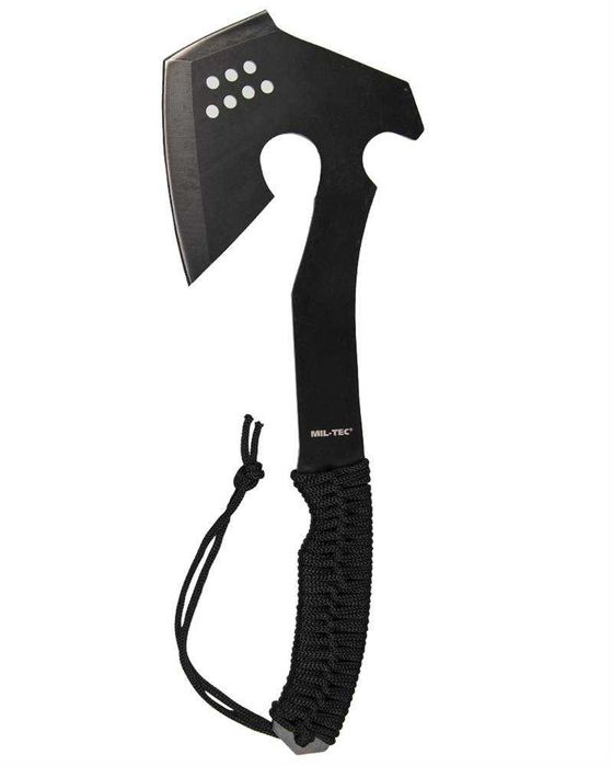 Topor Supraviețuire Mil-Tec Paracord – Unealta Compactă Toporisca Full Tang Bushcraft și Outdoor Pescar Vanator Camping Scula Padure Cort Germania