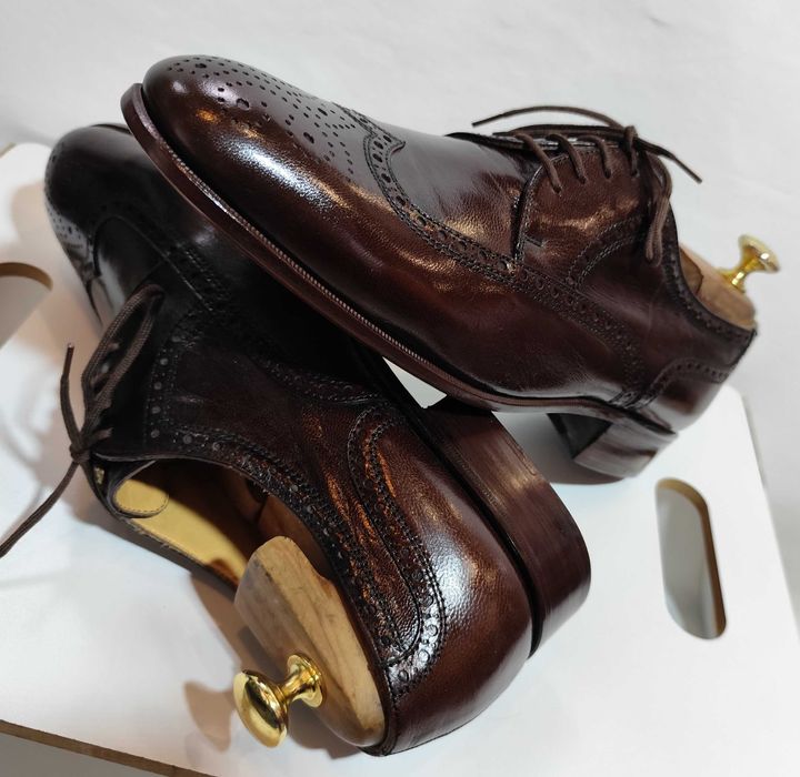 Pantofi de lux 43 43.5 lucrati manual BALLY NOI piele naturala premium